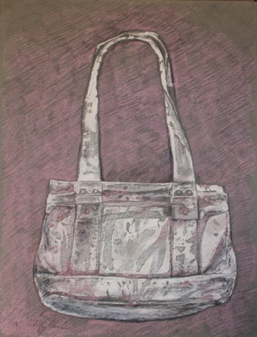 Tekening getiteld "Sac Guess 14" door Atelier N N . Art Store By Nat, Origineel Kunstwerk, Acryl