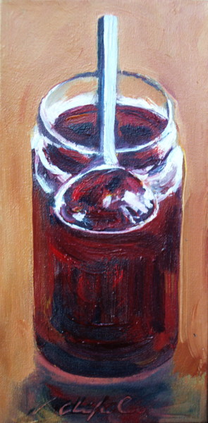 Painting titled "Confiture maison" by Atelier N N . Art Store By Nat, Original Artwork, Acrylic