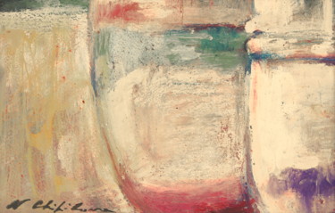 Pittura intitolato "Milk glasses" da Nathalia Chipilova, Opera d'arte originale, Acrilico