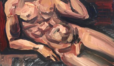 Pittura intitolato "Etude allongé" da Atelier N N . Art Store By Nat, Opera d'arte originale, Acrilico