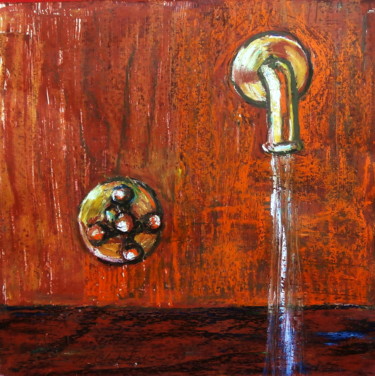 Peinture intitulée "Robinet en cuivre" par Nathalia Chipilova, Œuvre d'art originale, Gouache