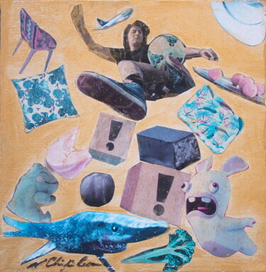 Collages intitolato "Point d'exlamation" da Atelier N N . Art Store By Nat, Opera d'arte originale, Ritagli