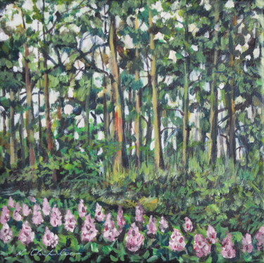 Painting titled "Into the wood. Pink…" by Nathalia Chipilova, Original Artwork, Acrylic