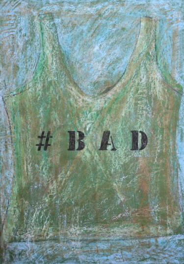 Painting titled "#Bad Undershirt" by Atelier N N . Art Store By Nat, Original Artwork, Acrylic