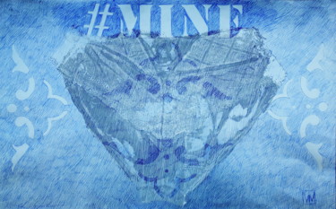 Painting titled "#Mine" by Atelier N N . Art Store By Nat, Original Artwork, Ballpoint pen