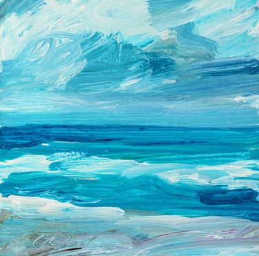 Peinture intitulée "Daily Sea 1 20/01/02" par Atelier N N . Art Store By Nat, Œuvre d'art originale, Acrylique