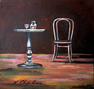 Painting titled "Chair1" by Atelier N N . Art Store By Nat, Original Artwork, Acrylic