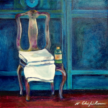 Картина под названием "Chair 2" - Atelier N N . Art Store By Nat, Подлинное произведение искусства, Акрил
