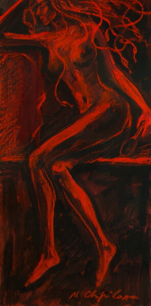 Peinture intitulée "Meduse gorgonne" par Atelier N N . Art Store By Nat, Œuvre d'art originale, Acrylique