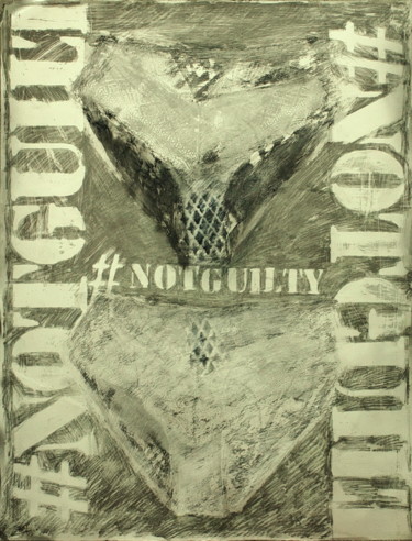 Drawing titled "Not Guilty" by Atelier N N . Art Store By Nat, Original Artwork, Acrylic