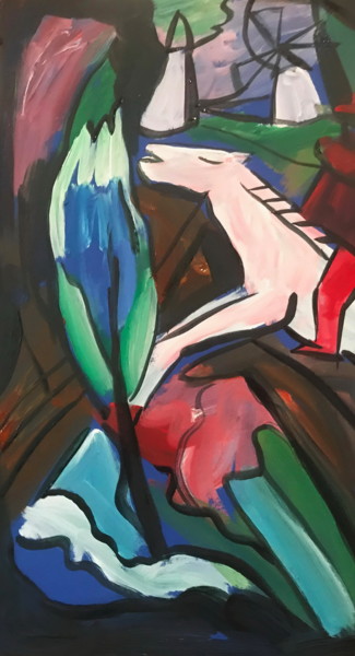 Painting titled "Kandinsky Inspirati…" by Atelier N N . Art Store By Nat, Original Artwork, Acrylic