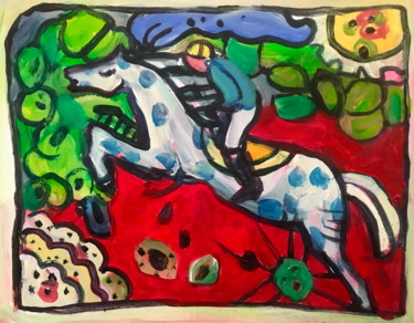 Pintura intitulada "Kandinsky Inspirati…" por Atelier N N . Art Store By Nat, Obras de arte originais, Acrílico