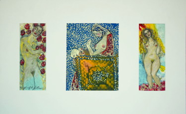 Peinture intitulée "Variations sur Klim…" par Atelier N N . Art Store By Nat, Œuvre d'art originale, Gouache