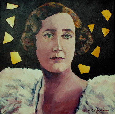 绘画 标题为“Agatha Christie. Sé…” 由Atelier N N . Art Store By Nat, 原创艺术品, 丙烯