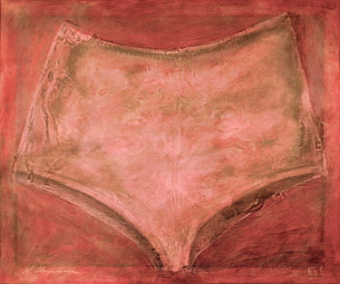 Painting titled "Antique panties" by Nathalia Chipilova, Original Artwork, Acrylic
