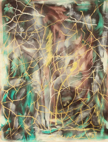 Peinture intitulée "Secret Forest 1" par Atelier N N . Art Store By Nat, Œuvre d'art originale, Acrylique