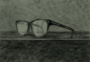 Drawing titled "Paire de lunettes 1…" by Nathalia Chipilova, Original Artwork, Graphite