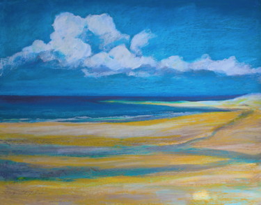 Painting titled "La plage 1" by Atelier N N . Art Store By Nat, Original Artwork, Acrylic