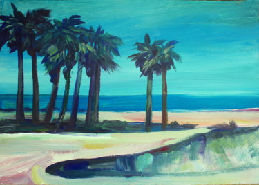 Peinture intitulée "At the beach 1  #ar…" par Atelier N N . Art Store By Nat, Œuvre d'art originale, Acrylique
