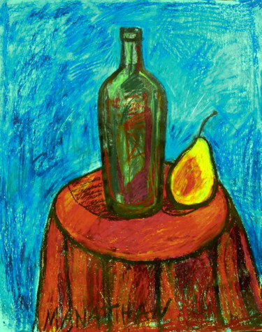 Painting titled "Nature Morte Manath…" by Atelier N N . Art Store By Nat, Original Artwork, Acrylic