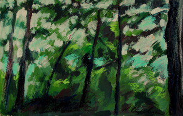 Painting titled "Trees 2" by Atelier N N . Art Store By Nat, Original Artwork, Acrylic