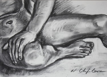 Drawing titled "Heracles 2" by Atelier N N . Art Store By Nat, Original Artwork, Charcoal