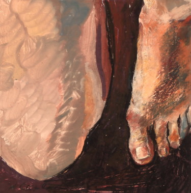 Schilderij getiteld "Hanche, pied, autop…" door Nathalia Chipilova, Origineel Kunstwerk, Acryl