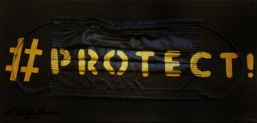 Pintura intitulada "#Protect!" por Atelier N N . Art Store By Nat, Obras de arte originais, Acrílico