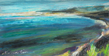 Painting titled "Paysage breton" by Nathalia Chipilova, Original Artwork, Acrylic
