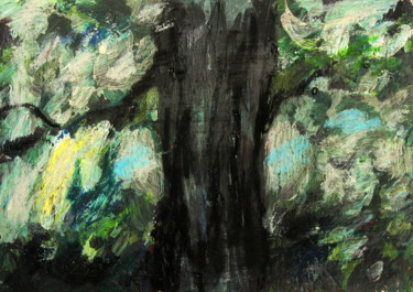 Malerei mit dem Titel "Le tronc" von Nathalia Chipilova, Original-Kunstwerk, Acryl