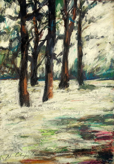 Peinture intitulée "La Forêt" par Atelier N N . Art Store By Nat, Œuvre d'art originale, Acrylique