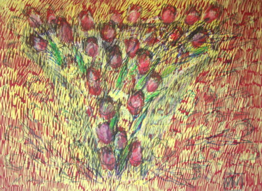 Painting titled "Bouquet panties" by Nathalia Chipilova, Original Artwork, Acrylic