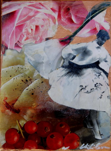Collages intitulée "Thumbelina" par Atelier N N . Art Store By Nat, Œuvre d'art originale, Découpages