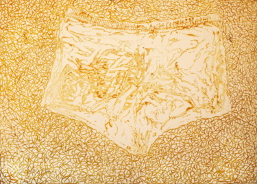Pintura titulada "My gold panties 1" por Atelier N N . Art Store By Nat, Obra de arte original, Acrílico