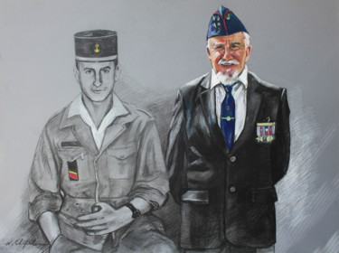 Dessin intitulée "Portrait de militai…" par Nathalia Chipilova, Œuvre d'art originale, Crayon
