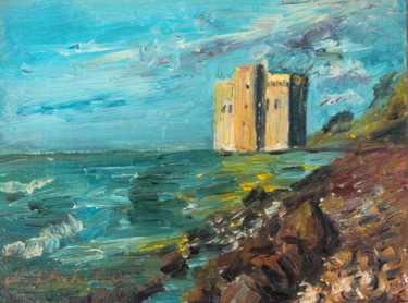 Painting titled "Abbaye Lérins" by Atelier N N . Art Store By Nat, Original Artwork, Oil
