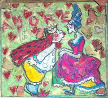 Painting titled "Mi Amore" by Atelier N N . Art Store By Nat, Original Artwork, Acrylic