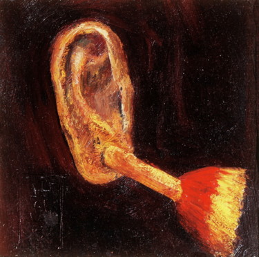 Malerei mit dem Titel "Oreille 1 . Série "…" von Atelier N N . Art Store By Nat, Original-Kunstwerk, Öl