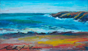 Painting titled "Agay, côtes rouges" by Atelier N N . Art Store By Nat, Original Artwork, Acrylic