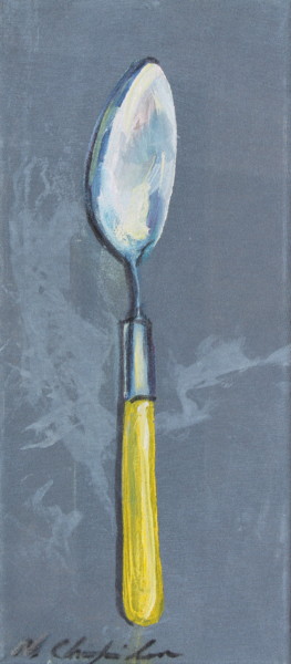 Painting titled "Large Yellow Handle…" by Atelier N N . Art Store By Nat, Original Artwork, Acrylic Mounted on Wood Stretche…