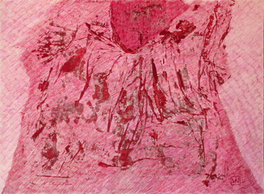 Painting titled "Red Mountain Blouse" by Atelier N N . Art Store By Nat, Original Artwork, Acrylic