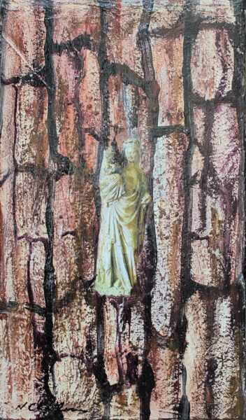 Painting titled "Ave Maria" by Atelier N N . Art Store By Nat, Original Artwork, Acrylic