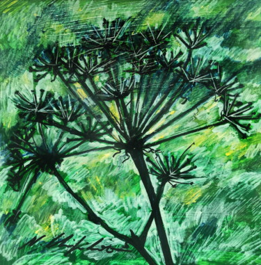 Painting titled "Mauvaise Herbe 1" by Atelier N N . Art Store By Nat, Original Artwork, Acrylic