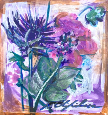 Peinture intitulée "Bouquet Champêtre" par Nathalia Chipilova, Œuvre d'art originale, Acrylique