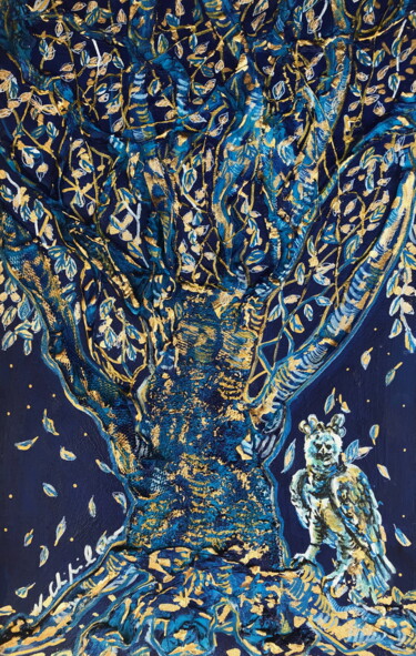 Картина под названием "The Harpy Tree" - Atelier N N . Art Store By Nat, Подлинное произведение искусства, Акрил