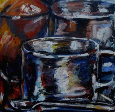 Painting titled "Cofee time" by Atelier N N . Art Store By Nat, Original Artwork, Acrylic