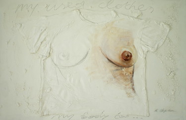 Painting titled "My used shirt, my u…" by Atelier N N . Art Store By Nat, Original Artwork, Acrylic