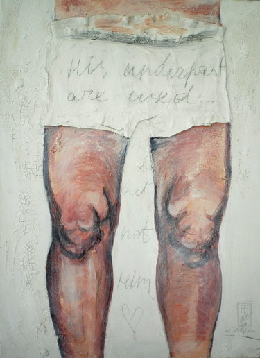 Painting titled "His underpants are…" by Atelier N N . Art Store By Nat, Original Artwork, Acrylic