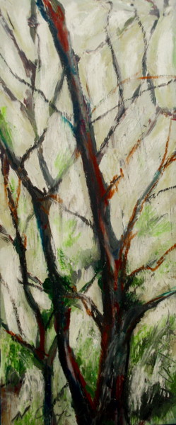 Painting titled "Trees 1" by Nathalia Chipilova, Original Artwork, Acrylic