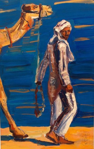 Painting titled "Bedouin" by Nathalia Chipilova, Original Artwork, Oil